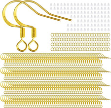 200 PCS/100 Pairs Earring Hooks Hypoallergenic 925 Sterling Silver Plated 18K Go