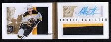 2013 Panini Playbook Rookie Booklet Jersey Prime 7/25 Dougie Hamilton Auto y7r