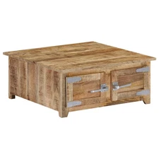  Coffee Table Natural Mango Wood Solid Mango Wood Compact