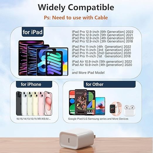 GENUINE Apple USB-C 20W Power Adapter iPhone 16/15/14/16 Pro/16 Pro Max OPEN BOX