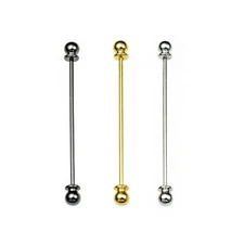 3 Pcs Men's Ball Collar Tie Pins Shirt Collar Bar Tie Clips for Lapel Brooch