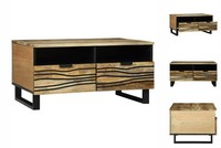 Couchtisch - 80X54X40 Cm - Aus Massivem Mangoholz
