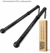 KRYPTX Cordless Battle Rope Set of 2 Full Body Portable Trainer, Black