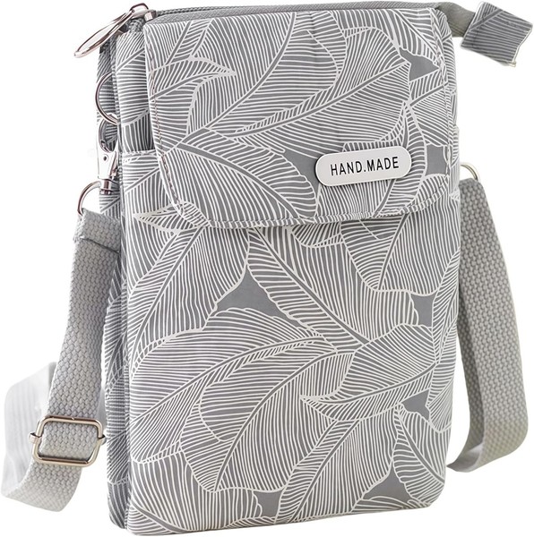 Exin Dechen Damen UmhäNgetasche Klein Grau, Retro Handytasche Zum UmhäNgen-image