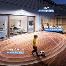 6 Packs Solar Motion Sensor Outdoor Light, 3 Mode Security Wall Light Waterproof