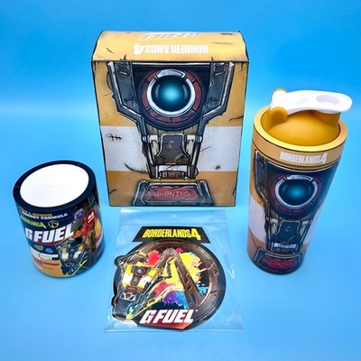 G Fuel Borderlands 4 Claptrap Dance Party Collector's Box Tub Metal Shaker Cup