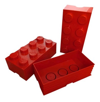2 Lego Aufbewahrungsboxen - 8 - rot - Room Copenhagen - Storage Brick