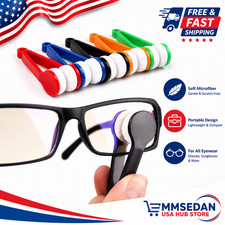 5PCS Microfiber Glasses Cleaner Brush Portable Eyeglass Sunglasses Cleaning Tool