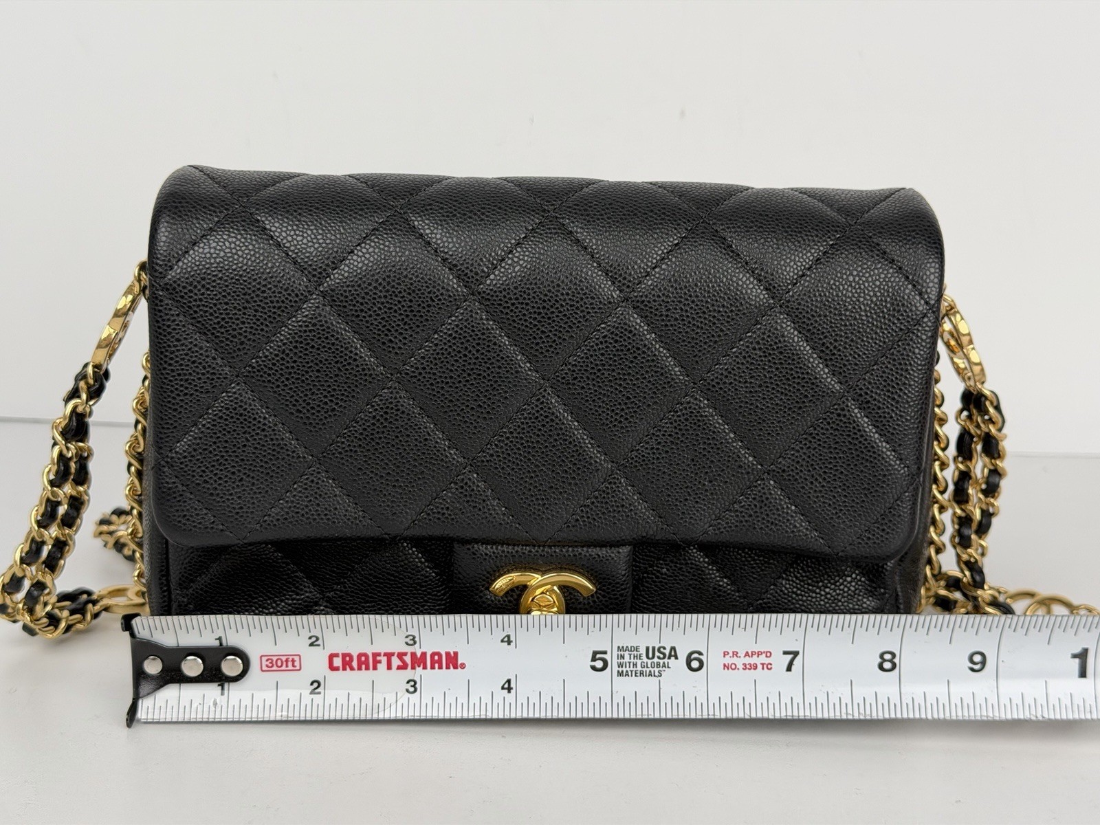 Chanel CC You Flap Bag in Black Caviar Leather B1 thumbnail 8