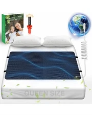 Grounding Mat for Bed Grounding Pad for Sleep Anti-Slip PU Leather Grounding