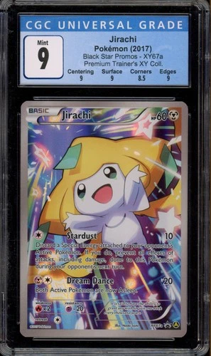 Pokemon Jirachi XY Premium Trainers Coll. Black Star Full Art Promo XY67a CGC 9