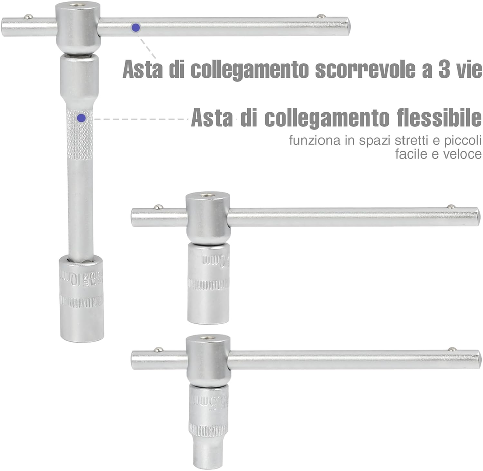 Set Utensili 108 Pezzi Set Chiavi A Bussola 108 Pezzi - Professionale Con Valigetta, Chrome Vanadium Set Utensili Cromo Vanadio - Foto 2
