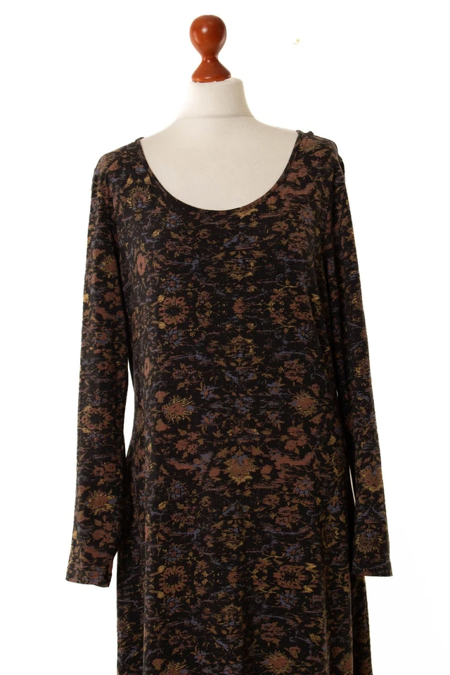 PERUVIAN CONNECTION Mehrfarbig Langarm Kleid Größe L 13257 - Bild 2 von 4