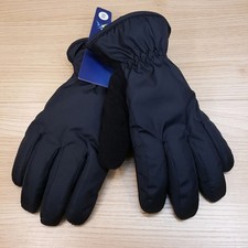 ISOTONER Gloves Mens Large Black Touchscreen Water Repellent Plush Lined