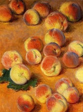 Art Oil painting Claude Monet - Peaches impressionism still life fruits ...