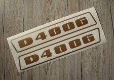 Deutz Aufkleber für Traktor D4006 Logo Emblem Sticker Label gold (bis 1974) 