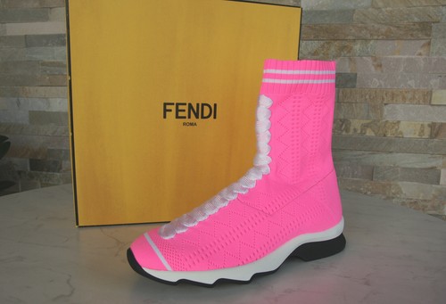 Fendi 35,5 Zapatos Poliamida Neón Rosa Blanco Nuevo Antiguo | eBay