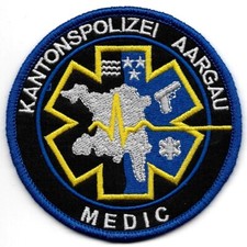 SCHWEIZ 1990er Kantonspolizei * AARGAU * MEDIC * Police Patch Polizei Abzeichen