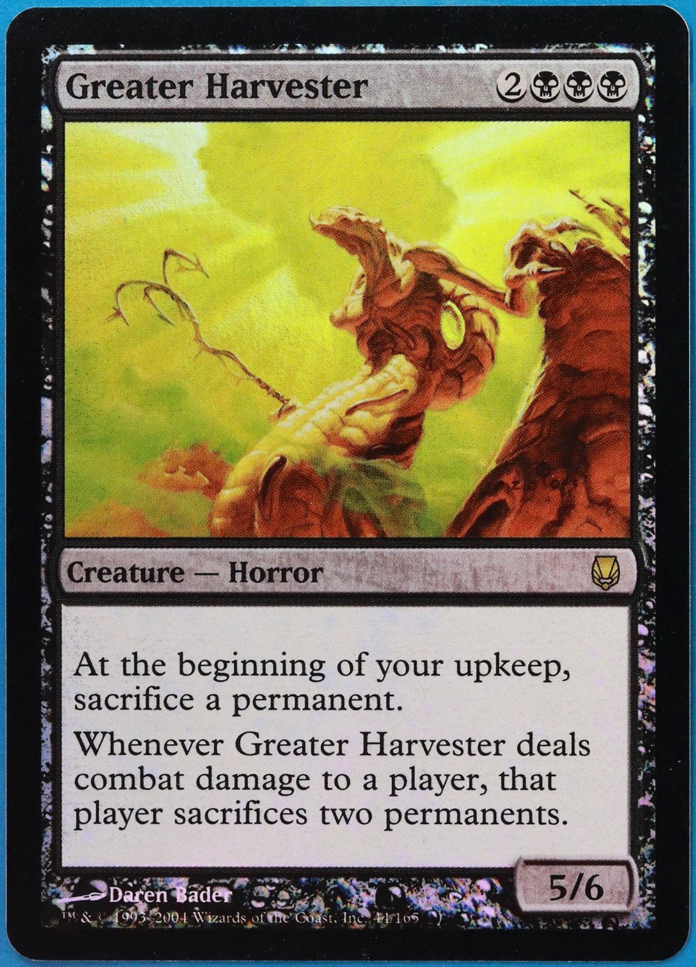Greater Harvester FOIL Darksteel NM Black Rare MAGIC CARD (ID# 483116) ABUGames