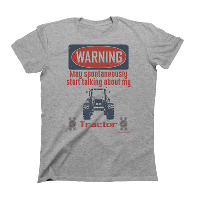 Herren Warnung Traktor Bauernhof Bio Baumwolle T-Shirt umweltfreundlich Kleidung Top Geschenk 
