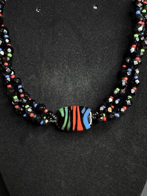 Vintage Miriam Haskell Necklace With Glass Beads