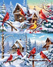 Scenic Beauty After the Snowfall Printed Needlepoint Canvas