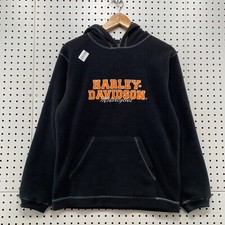 Vintage Harley Davidson Motorcycle Fleece Hoodie Youth large 14/16 20X24.5