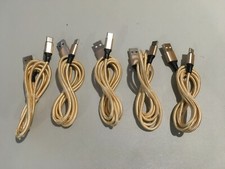 LOT OF 5 USB-C Charger Cable For Android Phone Nylon Braided 1 Meter 1M Cord