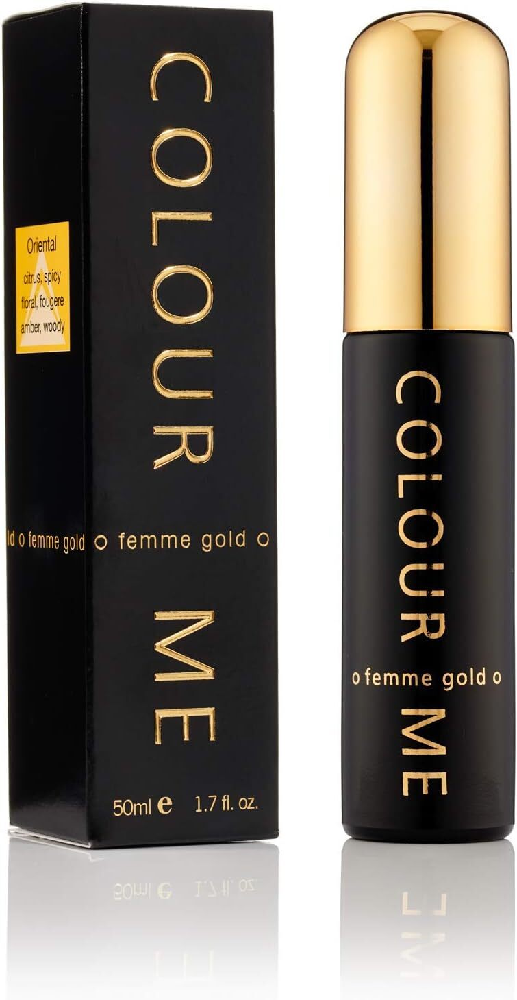 COLOUR ME Gold Femme Fragrance Women Eau De Parfum Body Spray Set Milton Lloyd