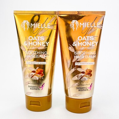 Mielle Oats Honey Blend Soothing Hair Balm Sensitive Scalp 6oz Lot of 2