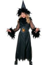 EUC 4pc Girls Pretty Witch Halloween Costume Size: Child Small 4-6