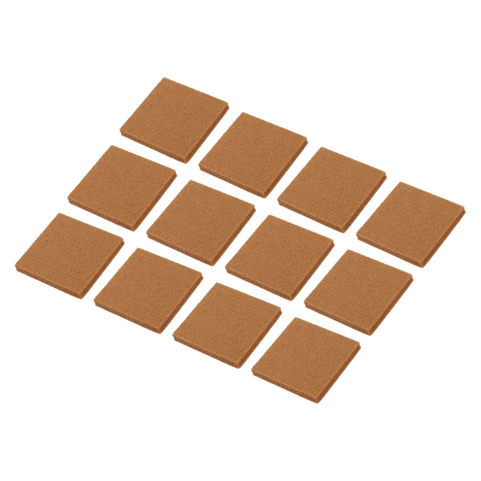 24pcs Square Felt Furniture Pads, 1.8x1.8 Inch for Furniture Hard Floor, Brown