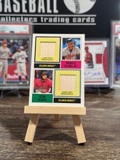 2025 Topps Heritage #DPMCR-AAC Dual Player Bat Relic Acuna Jr Albies ATL Braves