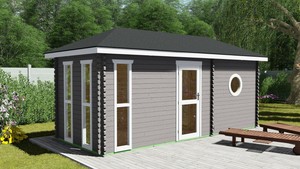 Saunahaus Gartensauna Aussensauna 5 8x2 4m Sauna 45mm Oldenburg Eb45006f28isol Ebay