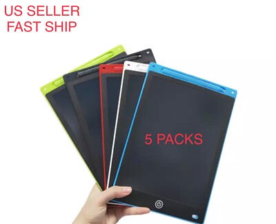 LOT 5 LCD Writing Tablet e-Writer Drawing Memo Message Writing Board 8.5 Inch