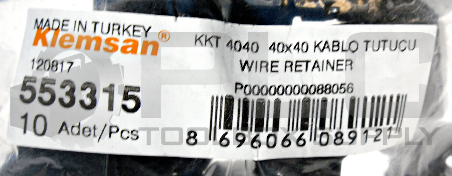 BAG OF 10 NEW KLEMSAN 553315 WIRE RETAINER 40X40