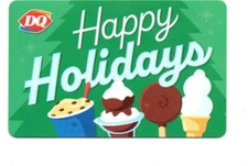 Dairy Queen DQ Happy Holidays Ice Cream Treats Gift Card No $ Value Collectible