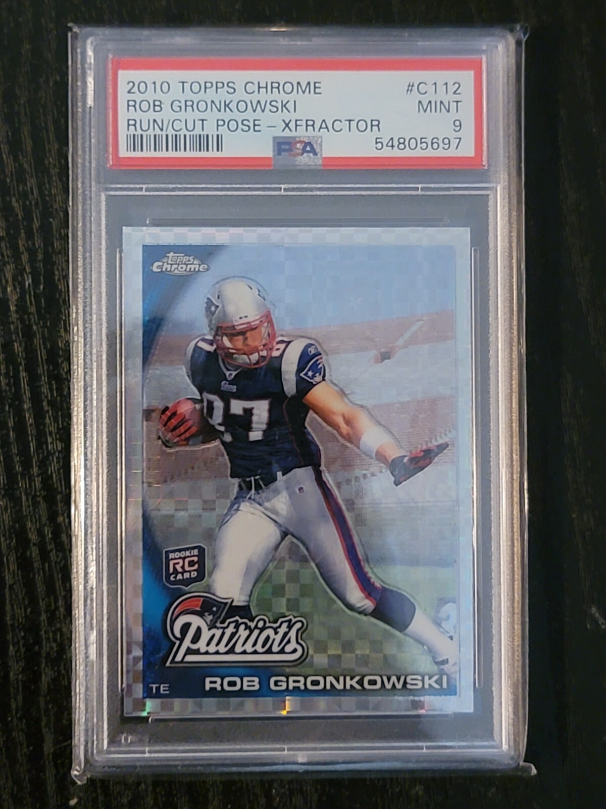 2010 Topps Chrome XFractor Rob Gronkowski RC Rookie PSA 9 MINT! PATRIOTS