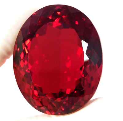 235 Ct+ Natural Brazilian Red Topaz AAA+ Oval Cut Best Loose Gemstone Certified