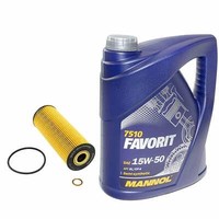 MotoröL Set ÖLfilter SH414P 15W-50 Api Sl Cf 5 Liter FüR Daewoo Mercedes Vw Lt