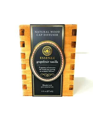 ESSENZA ESSENTIAL OILS NATURAL WOOD CAP DIFFUSER GIFT BOX SET