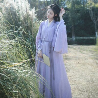 Unisex Men Women Ming Dynasty Hanfu Solid Color Dress Female Dress Dance Costume