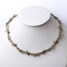 Fashion Jewelry Unisex Barbed Wire Style Punk Choker Necklace Gold Silver 97-2