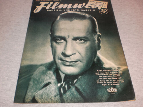 FILM PROGRAMM,FILMWELT,FOTO MAGAZIN von.1940,Nr.17,Cover,KARL LUDWIG DIEHL - Afbeelding 1 van 1