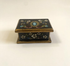 Reverse Painted Decorative Box, Stained Glass Wooden Box, Floral, Very Pretty