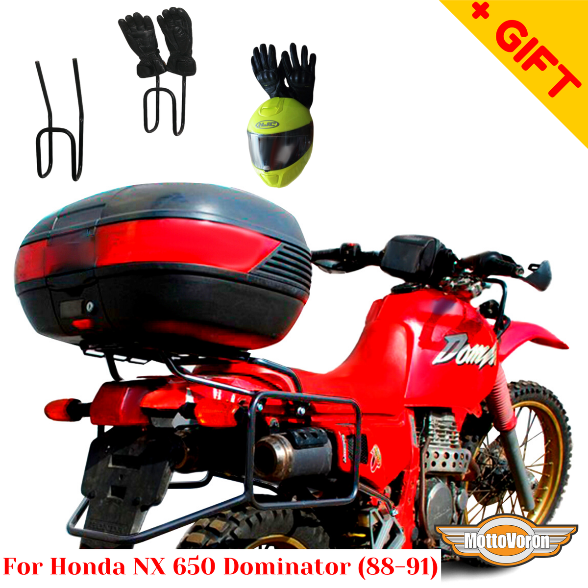 1988-1991 Honda NX650 Dominator Luggage Rack System RD02 Side