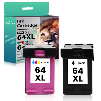 64XL Black Color Ink Cartridge 64 XLfor HP Envy 7155 7158 7855 7858 Printers