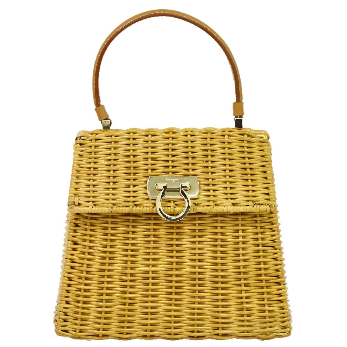 Ferragamo wicker best sale handbag