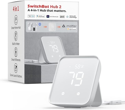 Switchbot Hub 2 (2Nd Gen), Work as a Wifi Thermometer Hygrometer, IR Remote New