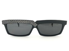 VINTAGE CLAUDE MONTANA 555 053 BLACK STRASS SMOKING FRANCE SUNGLASSES 1987